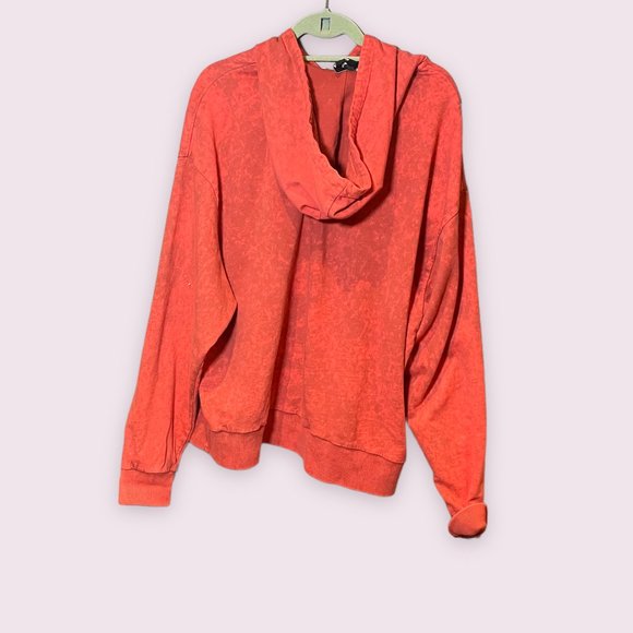 COLLUSION Oversized Hoodie - Red Stone Wash - Medium - Picture 2 of 2